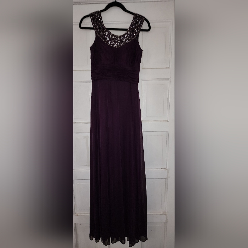 Size 6: Betsy Adams Rhinestone Bodice Chiffon Gown